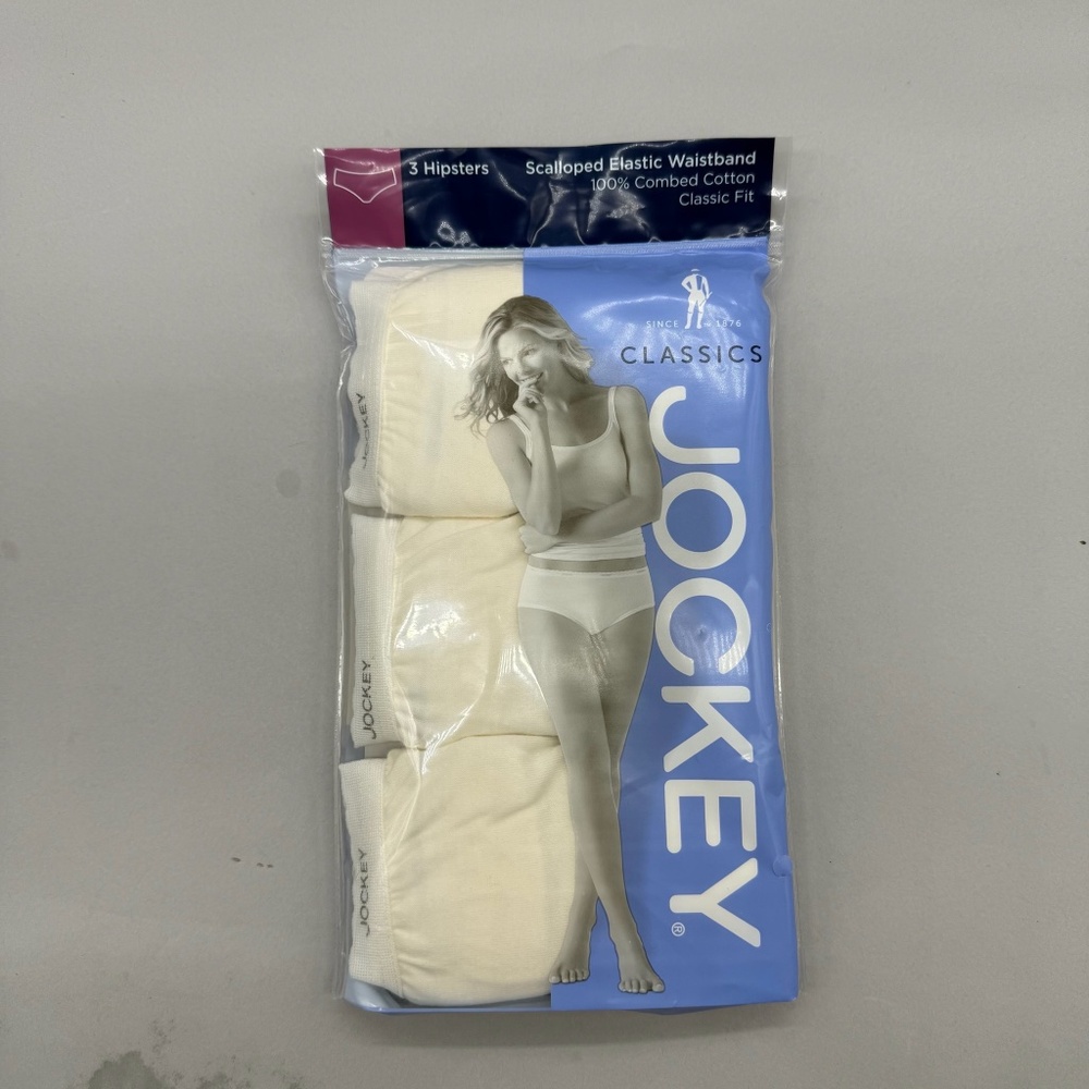 Jockey. Classic Hipster, Nude, All Cotton Size 5 New in Packaging (3 pairs) - Picture 7 of 10